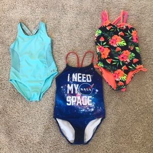 Girls size 6 One Piece Swimsuits
